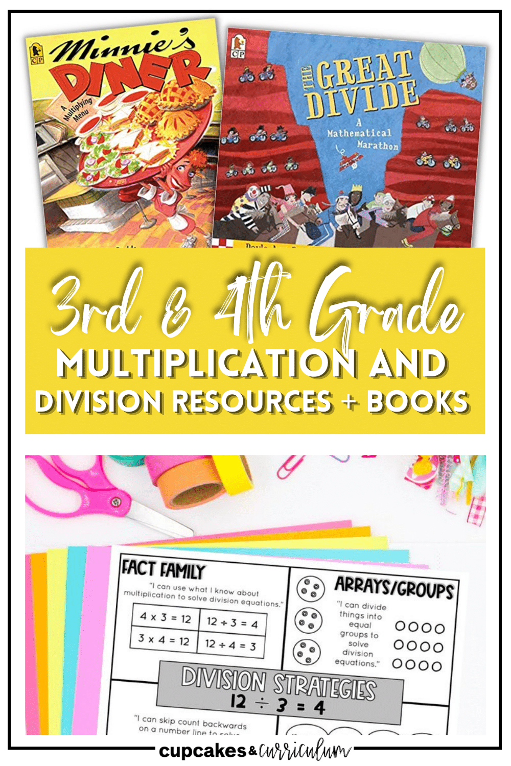 3rd and 4th Grade Multiplication and Division Resources + Books