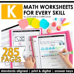 Kindergarten Math Worksheets for Counting, Numbers, Shapes, Comparing and More