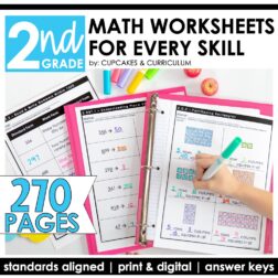 Second Grade Math Worksheets for Word Problems, Addition, Subtraction, Money