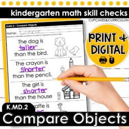 comparing objects worksheets