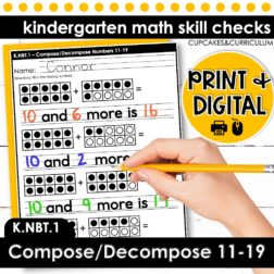 compose and decompose numbers 11-19