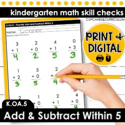 add and subtract within 5 worksheets