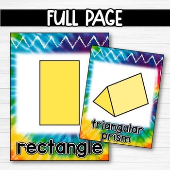 Tie Dye Shape Posters | Tie Dye Classroom Decor • Cupcakes & Curriculum