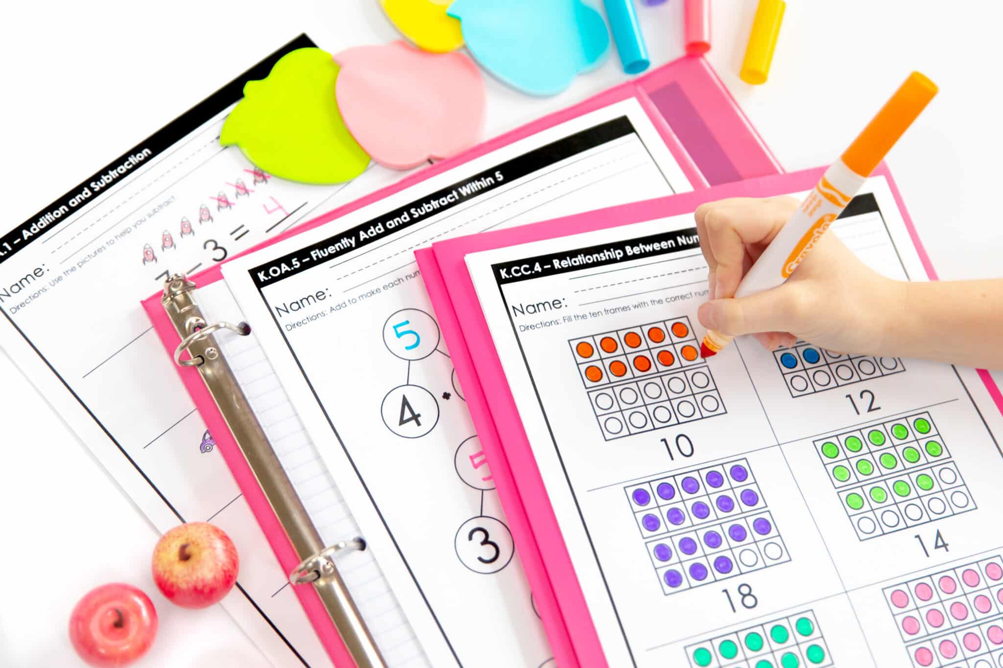 Free Kindergarten Worksheets • Cupcakes & Curriculum