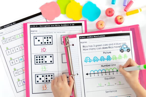 Free Kindergarten Worksheets • Cupcakes & Curriculum
