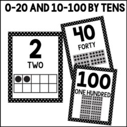 Classroom Decor: Black and White Polka Dot [Alphabet and Number Posters ...