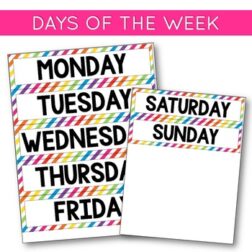 Calendar Set | Bright and Cheery Classroom Decor • Cupcakes & Curriculum