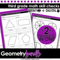 Third Grade Math | Geometry Bundle • Cupcakes & Curriculum