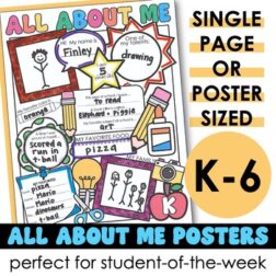 All About Me Posters