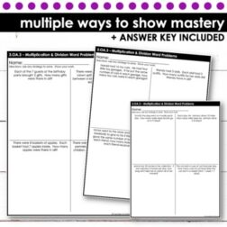 Multiplication and Division Word Problems | Third Grade Math 3.OA.3 ...