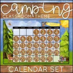 Camping Theme Calendar Set