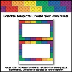 Classroom Rules | Building Block Classroom Decor LEGO Inspired ...