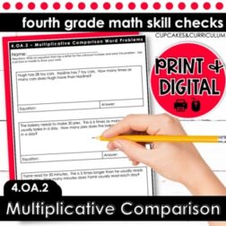 Multiplicative Comparison Word Problems | Fourth Grade Math 4.OA.2