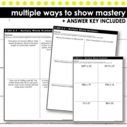Multiplying Whole Numbers Worksheets for 5th Grade Math • Cupcakes ...