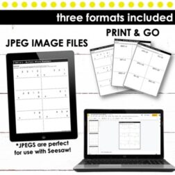 Multiplying Whole Numbers Worksheets for 5th Grade Math • Cupcakes ...