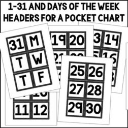 Calendar Set | Black and White Polka Dot Classroom Decor • Cupcakes ...