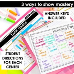Graphing and Data Math Centers | 3.MD.3 • Cupcakes & Curriculum